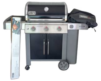  007 Weber Genesis II Grill, Cover, Rotisserie Attachment