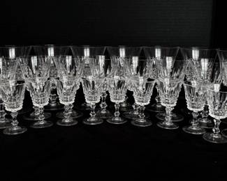 Vintage Clear Cut glass Stemware