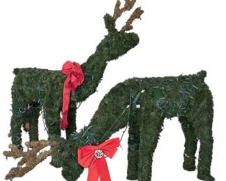 Two Outdoor Reindeer With Lights Untested