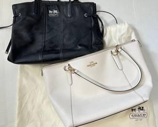 001 Black White Coach Purses AUTHENTIC