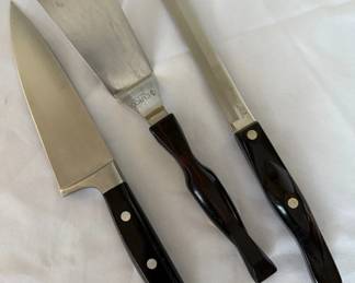  006 Cutco Turn n Serve Spatula 1755, Petite Carver Knife 1729,  Chefs Knife