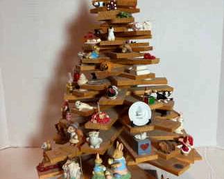 Wooden Christmas Trinket Tree