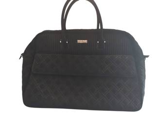 Vera Bradley Black Microfiber Grand Traveler Bag