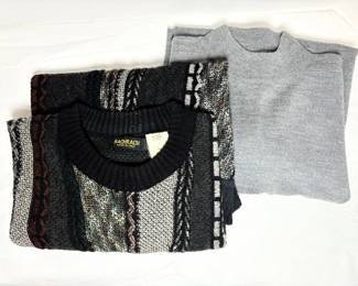Two Mens Bachrach Sweaters Made In Italy Size Large