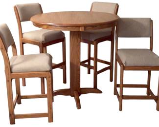Whitacre Furniture Co. Bar Height Table, Two Bar Height Chairs, And Two Chairs
