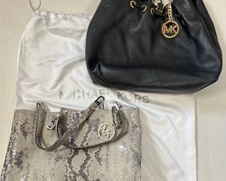 Black Gray Michael Kors Snakeskin Bags  AUTHENTIC
