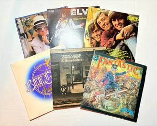 Vinyl Records Elvis, Elton John, The Monkees,  The Bee Gees