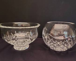  004 Waterford Lismore Crystal Footed Bowl Wedgwood Crystal Rose Bowl Vase