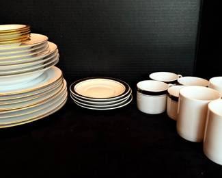 Black Gold China By Crown Porcelain  Ten Strawberry Street