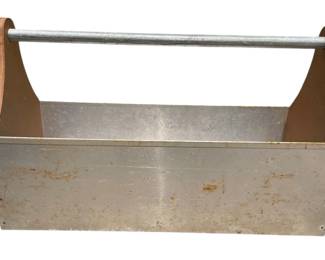 Large Metal Wood Tool Box 