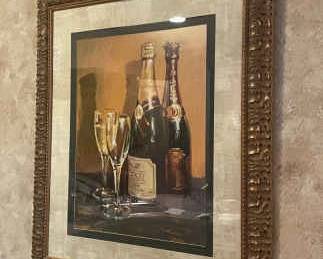Wine Art With Large Frame Heavy