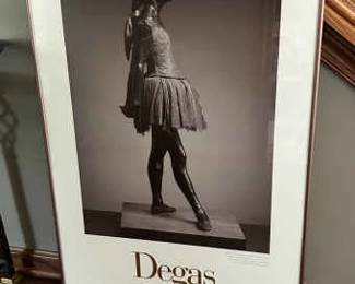 Framed 1994 Dayton Art Institute Print of Degas Exhibit 36 x 24 
