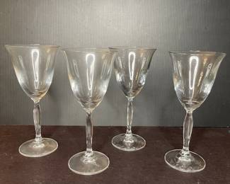 Klingenbrunn Kristallglas Elba wine goblets vtg