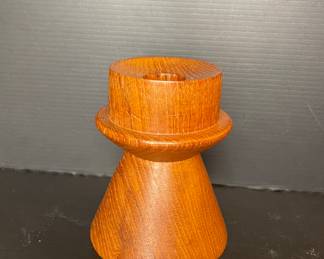 Goodwood Teak wood candlestick