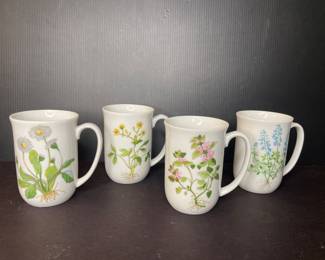 Vintage Botanical Herb Flowers Mugs