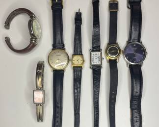 Watches include Seiko, Yema, Mondu, Anne Klein, Ulysse Nardin, Laco-Sport