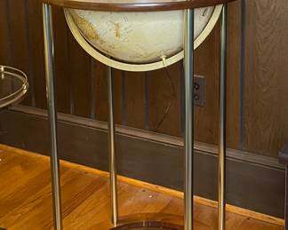 1970's vintage Replogle style globe with brass stand