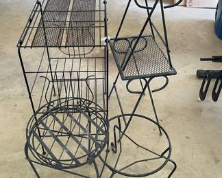 Assort wrought iron plant stands