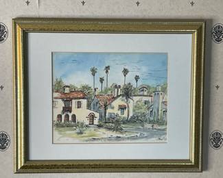 Medley of Old Venice Florida watercolor signed
