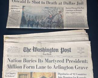 The Washington Post JFK funeral November 1963 vintage newspapers