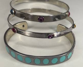 Sterling silver bangle bracelets