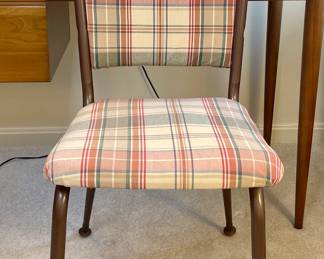 Set 3 MCM vintage plaid chairs