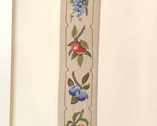 Vintage Embroidered Bell Pull wall hanging