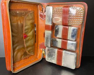 Rumpson glass metal travel kit vintage