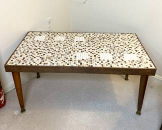 MCM Vtg. mosaic coffee table