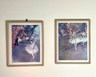 Two Dancers on the Stage & Ballerina on Stage, Edgar Degas prints