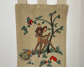MCM Disney's Bambi and Thumper hand-embroidered wall art