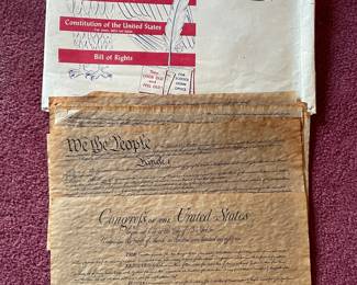 Documents of Freedom, Authentic reproduction on antiqued parchment paper
