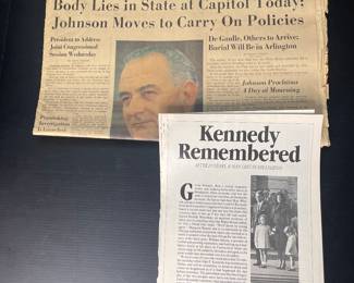 The Washington Post JFK funeral November 1963 vintage newspaper & Newsweek article