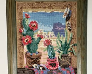 Vintage southwest theme needlepoint