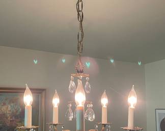 Hollywood Regency style crystal chandelier