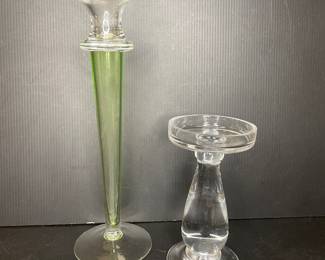 Glass candlesticks