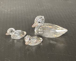 Swarovski crystal ducks