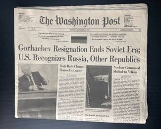 The Washington Post, Gorbachev Resigns 12/26/91