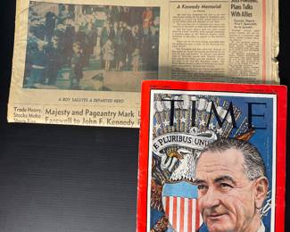President Johnson 1963 vintage: The Evening Star & Time magazine