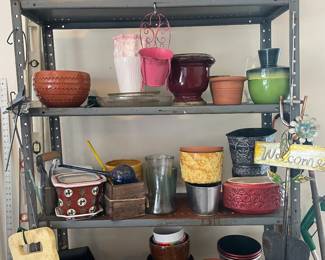 Assorted flower pots