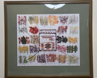 Dried flower string art framed