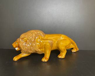 Ceramic lion figurine