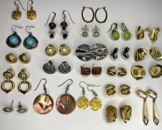 Vintage to modern earrings - pierced & clip on