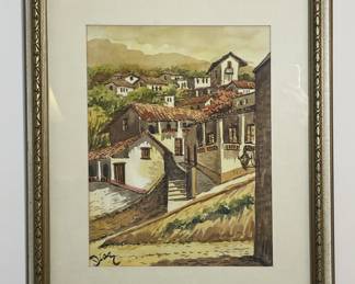 Benito Diaz, depicting a Mexican townscape