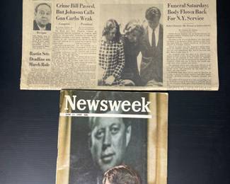 The Washington Post RFK June 1968 vintage newspaper & Newsweek magazine