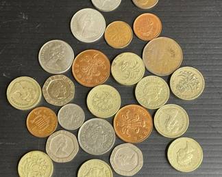 Assorted foreign coins
