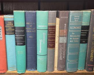 Vintage economics, business, statistics books