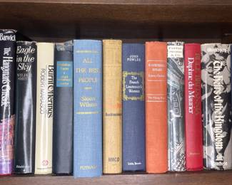 Vintage book collection includes novels, non-fiction, travel and more