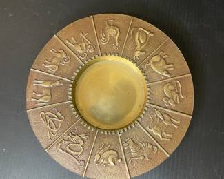 Zodiac brass dish The Williamsburg Brass Shop