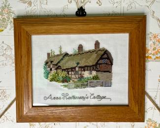 Vintage cottage needlepoint
